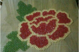 رومیزی کریستالی گل رز